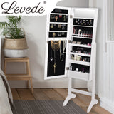 Levede Mirror Jewellery Cabinet Dressing Makeup Jewelry Storage  Organiser Wood